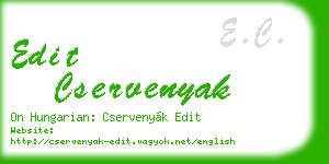 edit cservenyak business card